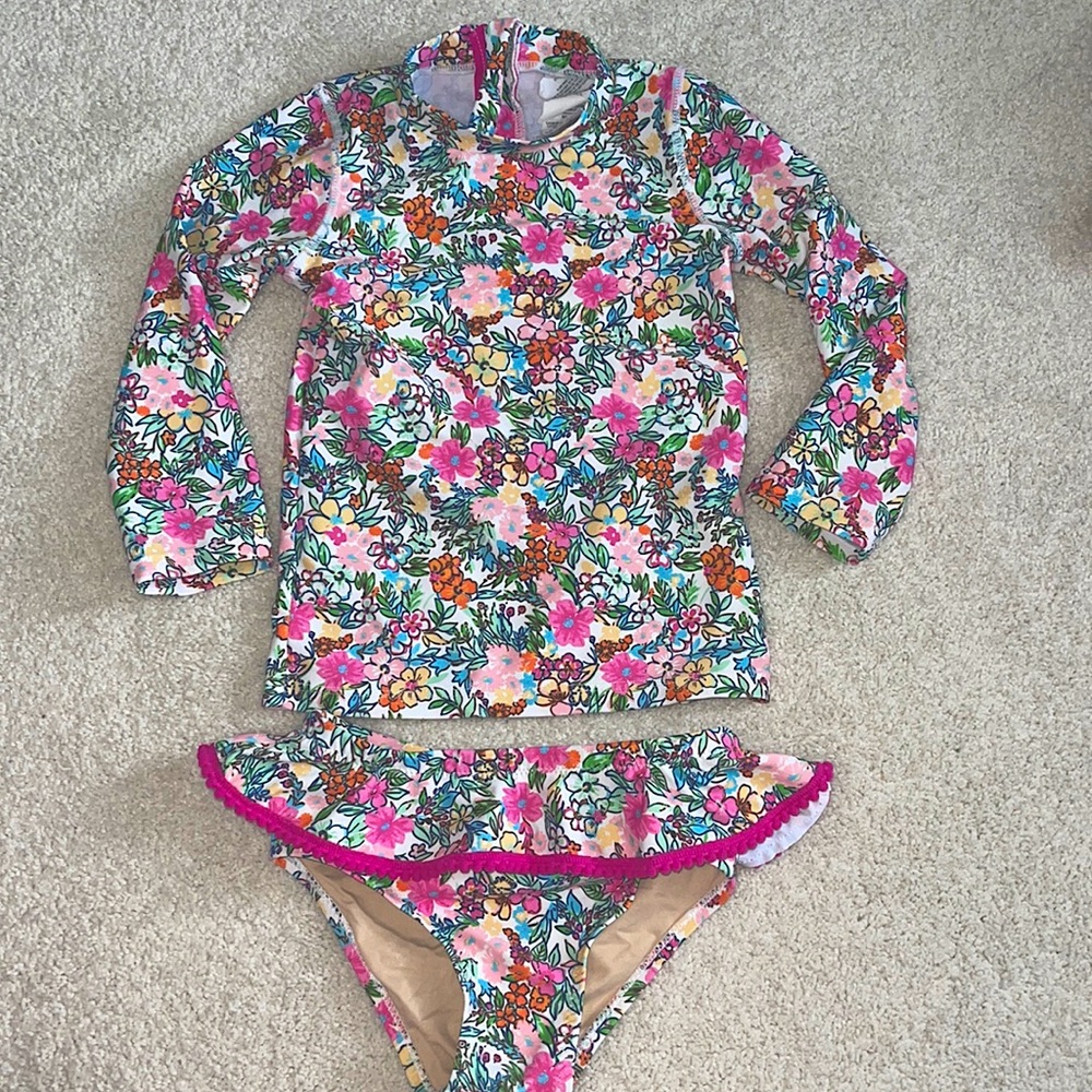 2t girl Swim LS Skirt 2 piece shade critters boutique
